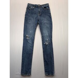 BDG Urban Outfitters Twig High-Rise Skinny Jeans Distressed Blue Medium Wash 26